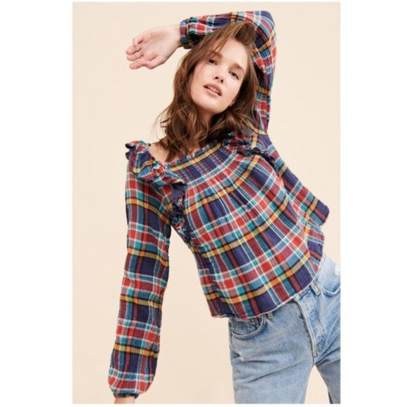 Free People Siena Plaid Pullover - Picture 2 of 9